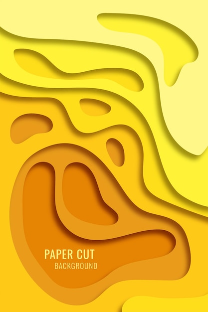 3d Background Paper Cut Style Premium Vector
