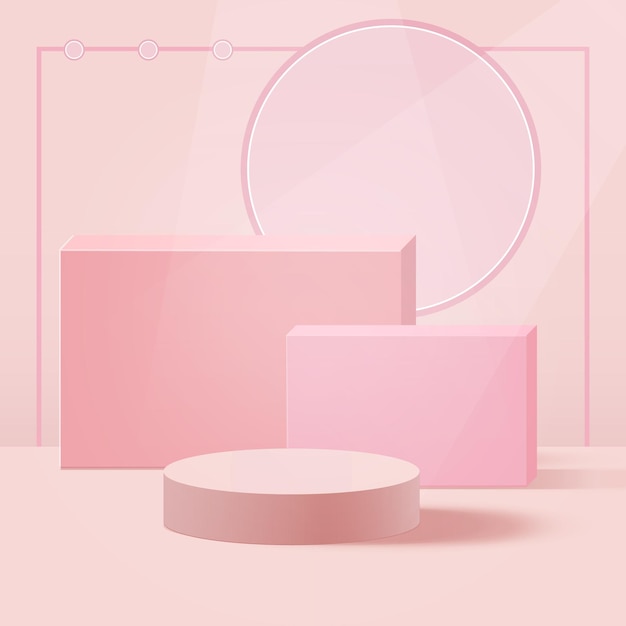 3d background products minimal podium scene with geometric platform