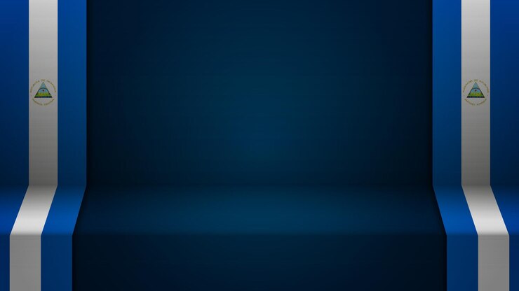 3d background with flag of Nicaragua An element of impact for the use you want to make of it
