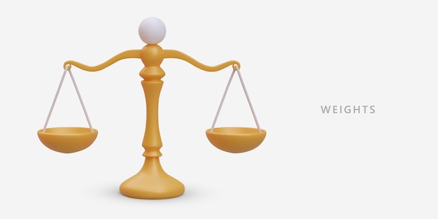 Вектор 3d-балансовые весы символ справедливости балансовое равновесие