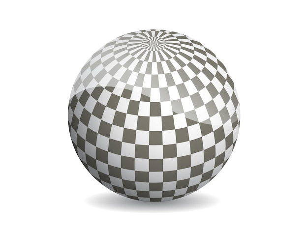 Vector 3d ball abstract vector illustration pattern sphere modern design round shape globe on white background