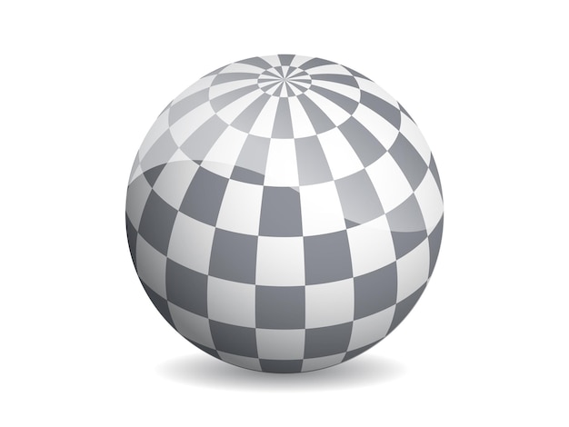 Vettore illustrazione vettoriale astratta della palla 3d design moderno della sfera del modello globo di forma rotonda su sfondo bianco