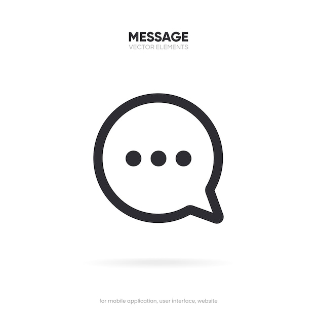 3D-bericht chat spreken dialoog chatten pictogram teken symbool voor mobiele app website mobiele app ui