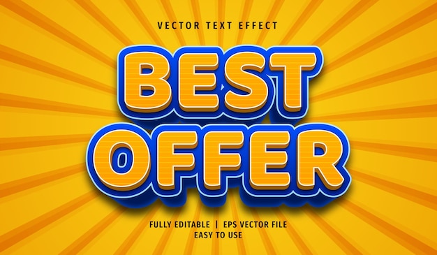 3d best offer text effect, editable text style