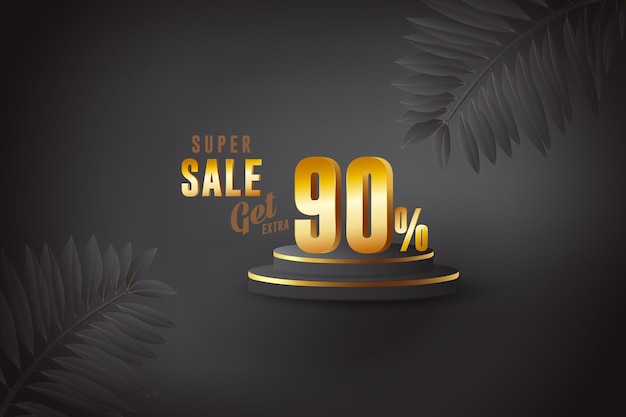 3d best sale banner discount with ninety 90 percent