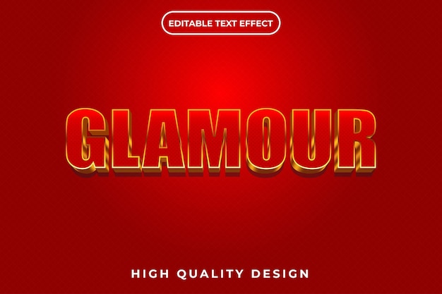 3D-bewerkbare tekst-effect glamour