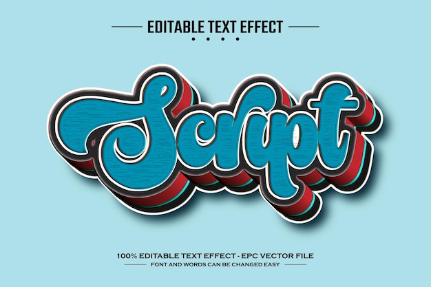 3D-bewerkbare tekst-effect sjabloon
