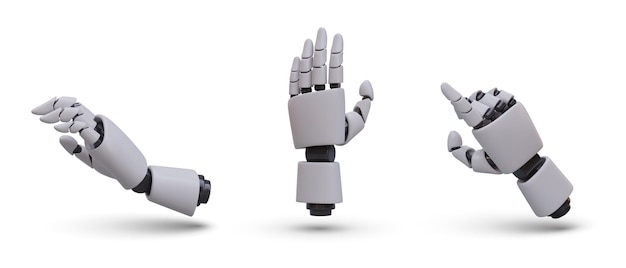 Vector 3d bionic multi grip prostheses in different positions modern ways of rehabilitation