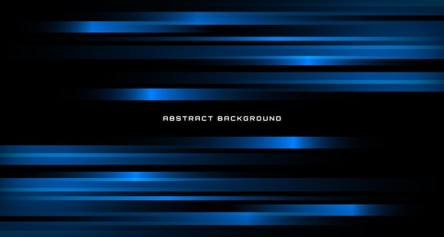ベクトル 3 d の黒青の幾何学的な抽象的な背景オーバーラップ レイヤー ストライプ効果装飾と暗闇の中で
