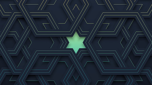 3d black geometric paper cut background