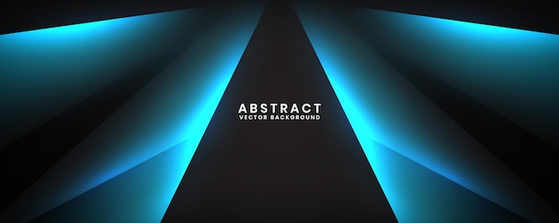 青い光の効果の装飾と暗い空間に 3 d の黒のテクノの抽象的な背景オーバーラップ レイヤー