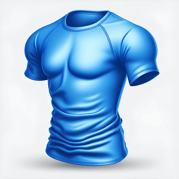 3d blank blue men tshirt template front design vector illustration