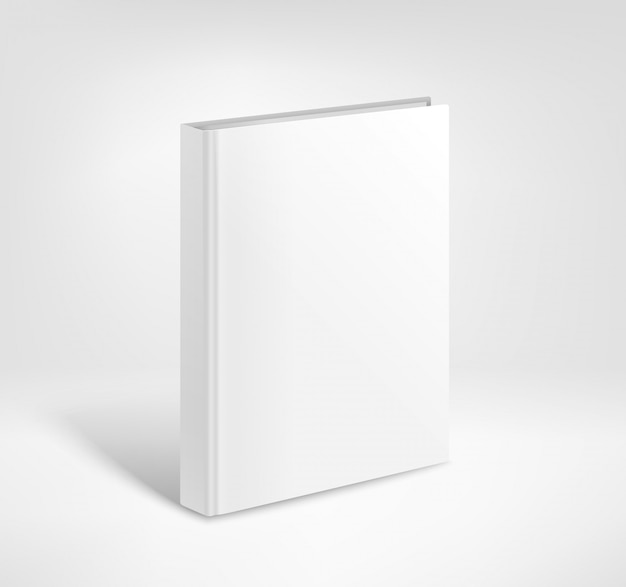 3d blank hardcover book vector