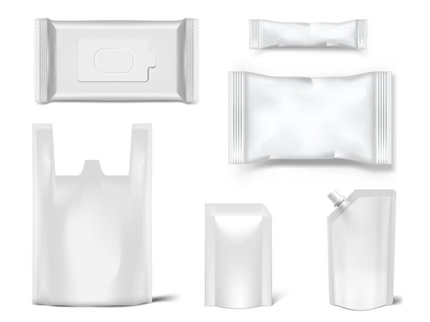 3D-blank helderwit voedselverpakkingsset