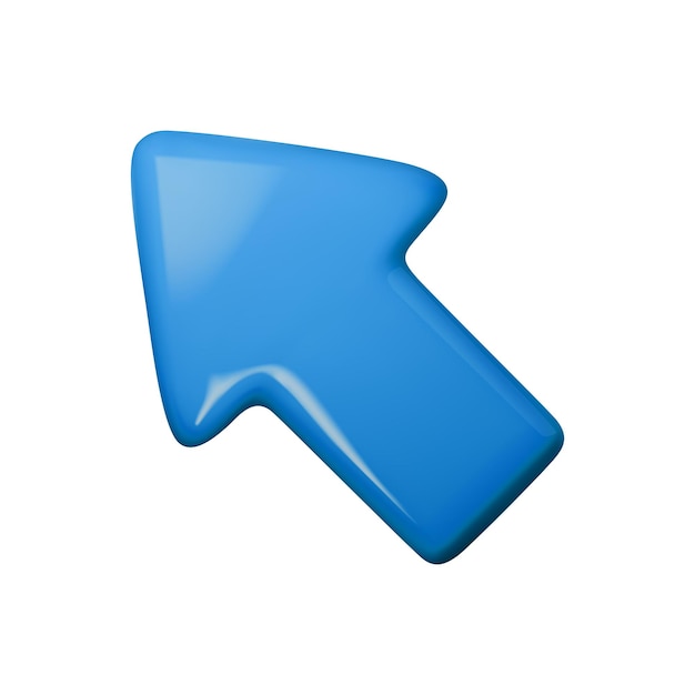 3D blauwe pijl vector illustratie ideaal voor technologie bedrijf en web design projecten Moderne glanzende stijl verbetert visuele aantrekkingskracht Perfect voor digitale interfaces en presentaties