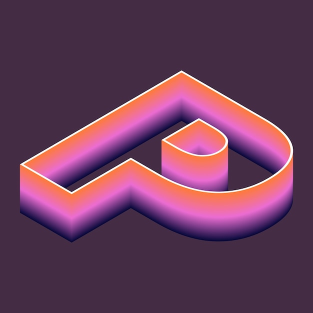 Vector 3d blender of alphabet vector