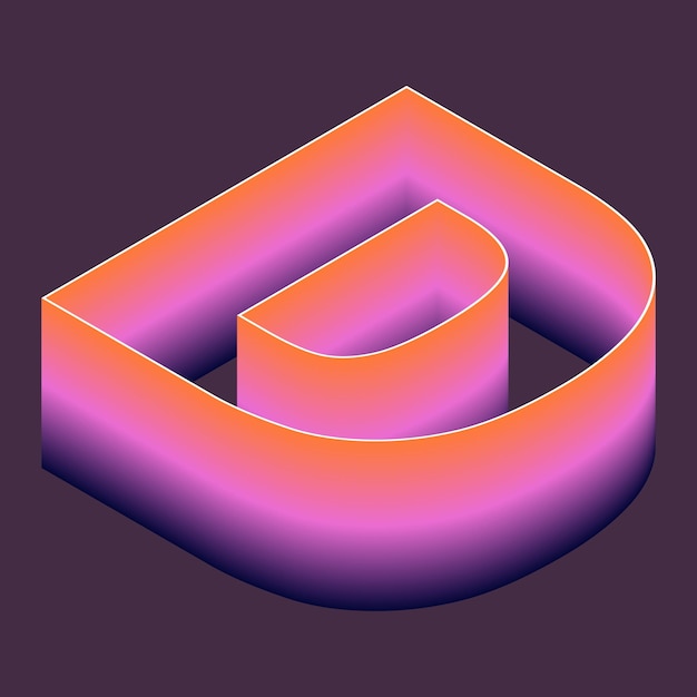3D блендер вектора алфавита