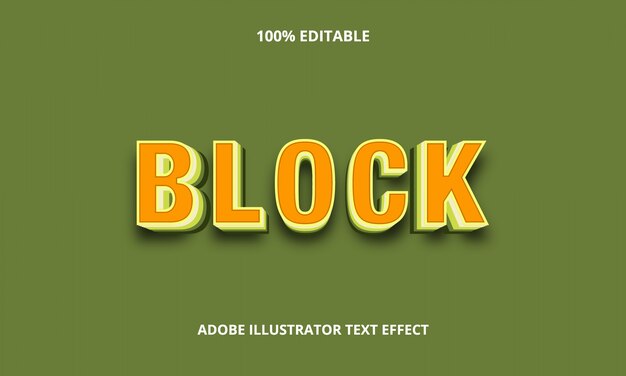 3d Block text Effect Premium   