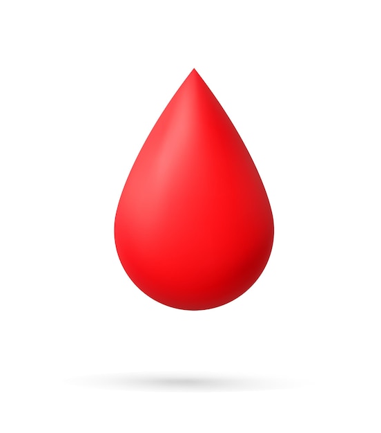 3d blood droplet icon Blood donation concept 3d vector illustration