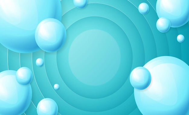 3d blue bubble background