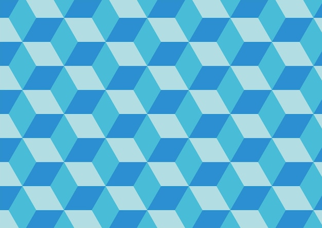 3d blue hexagon geometric block background