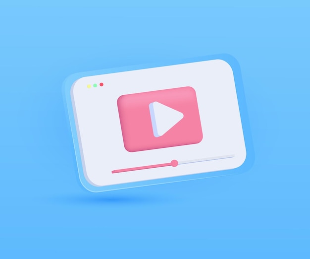 3d blue social media live streaming nieuw idee concept icoon vectorontwerp