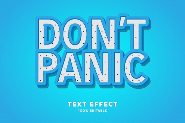 Vector 3d blue text with polkadots - text effect, editable text