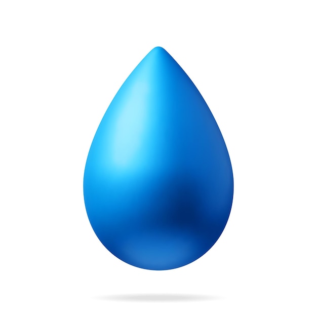 Vector 3d blue water drop icon