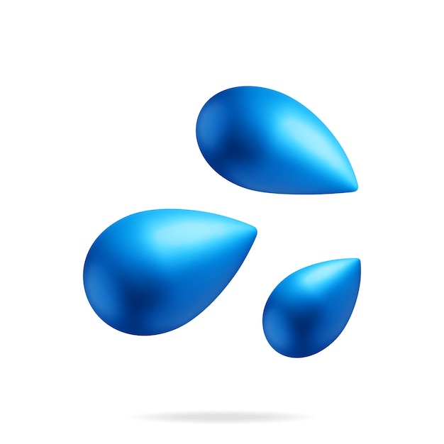 3D Blue Water Drop Icon