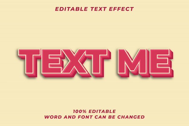 3d Bold Red text style effect