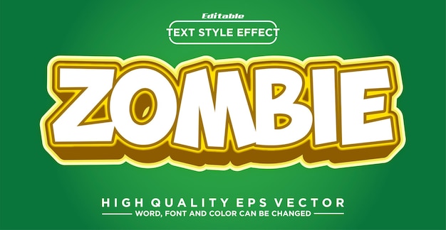 3d bold retro editable Zombie text effect