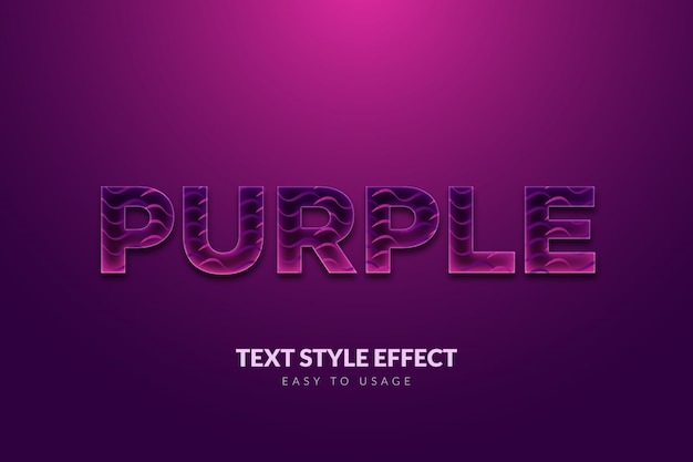 Вектор Эффект 3d bold text style с фиолетовым градиентом и текстурой
