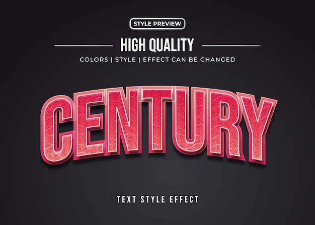 Vector 3d bold text style with texture and burned gradient effect