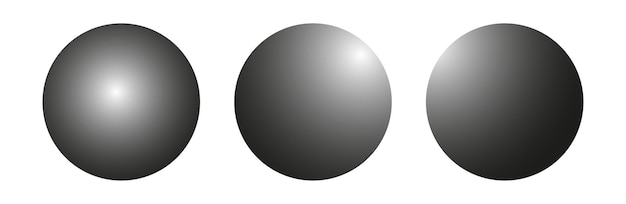 3D-bollen Zwarte ruis Abstracte ruisballen Zwarte ronde elementen Stippelcirkels vectorbollen