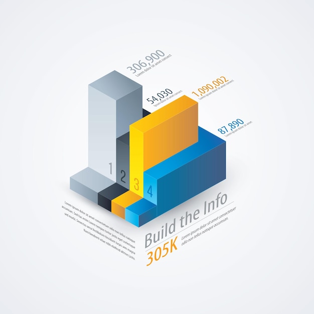 Vector 3d box infographic