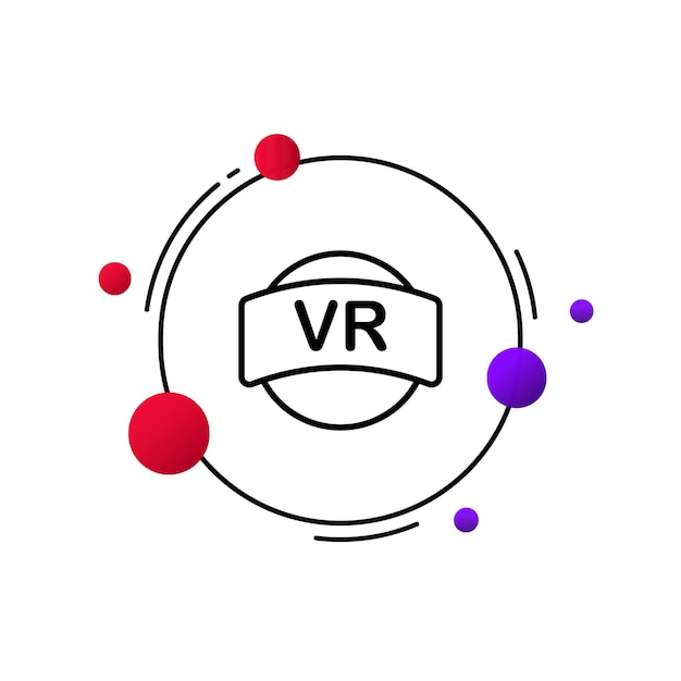 3D-boxlijnpictogram Een virtuele realiteit Afbeelding van een tiener die VR-headmounted speelspel draagt Glassmorphism-stijl Vectorlijnpictogram voor zaken en reclame