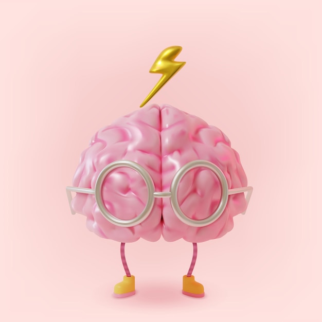 3d Brainstorming Бизнес-концепция Пластиклин Карикатурный стиль Вектор