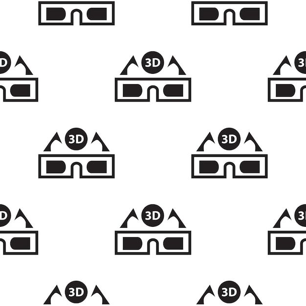 3D-bril pictogram illustratie