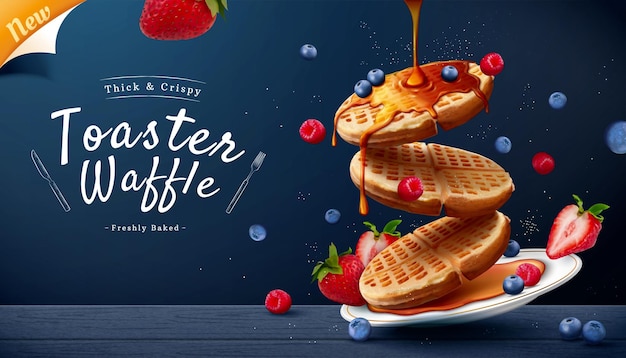 3d broodrooster wafel advertentiebanner