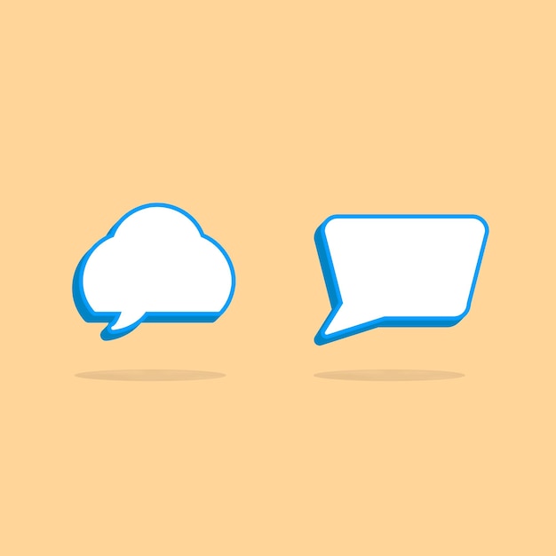 Vector 3d bubble chat speech bubble set