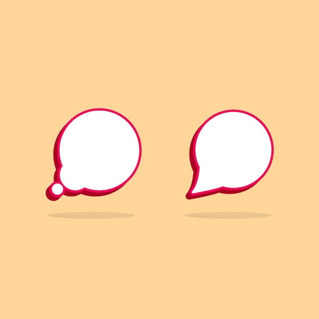 Vector 3d bubble chat speech bubble set