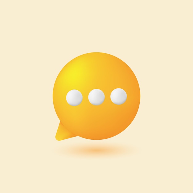 3D bubble chat vector illustration