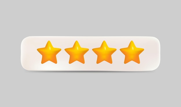 ベクトル 3dバブル評価 最高の優れたサービスの5つ星 満足度評価