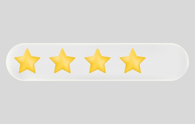 3d bubble rating four stars for services rating for satisfaction