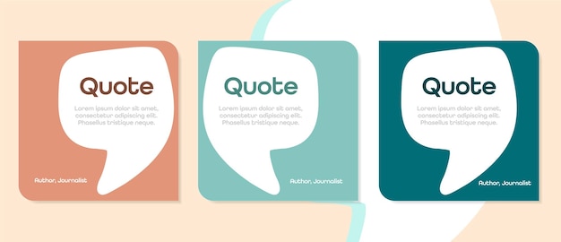 Вектор 3d пузырь отзывы баннер цитата инфографика пост в социальных сетях дизайн шаблонов для цитат