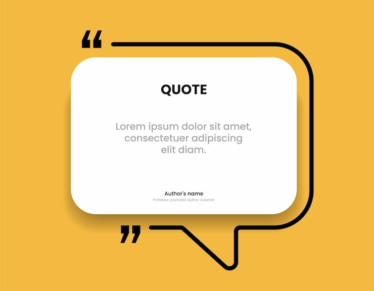 Vector 3d bubble testimonial banner quote infographic social media post template designs for quotes