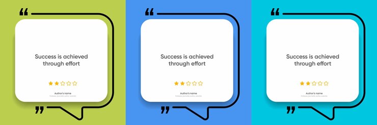 Vector 3d bubble testimonial banner quote infographic social media post template designs for quotes