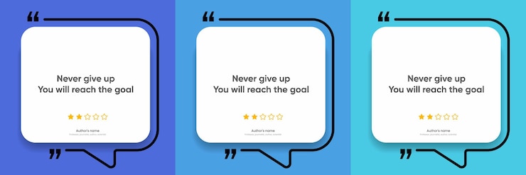 Vector 3d bubble testimonial banner quote infographic social media post template designs for quotes