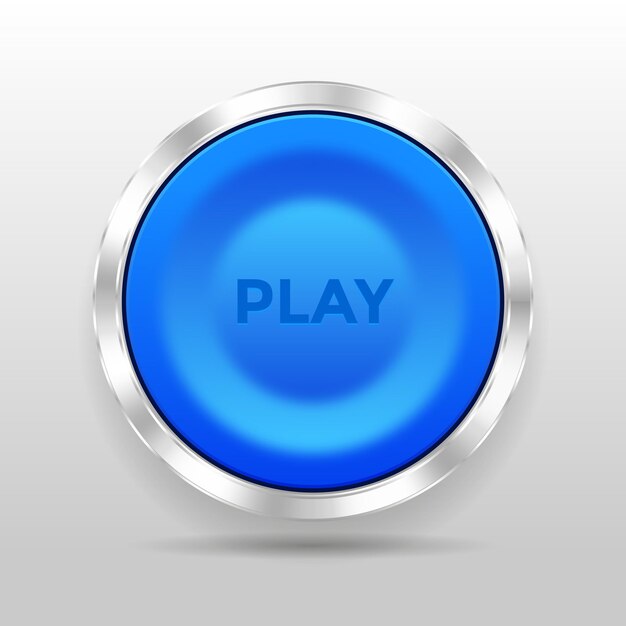 3d button icon vector