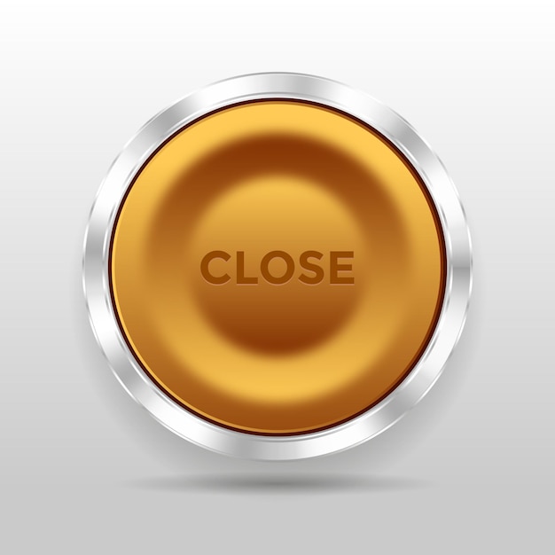 Vector 3d button icon vector